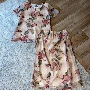 Helen Blake floral skirt set